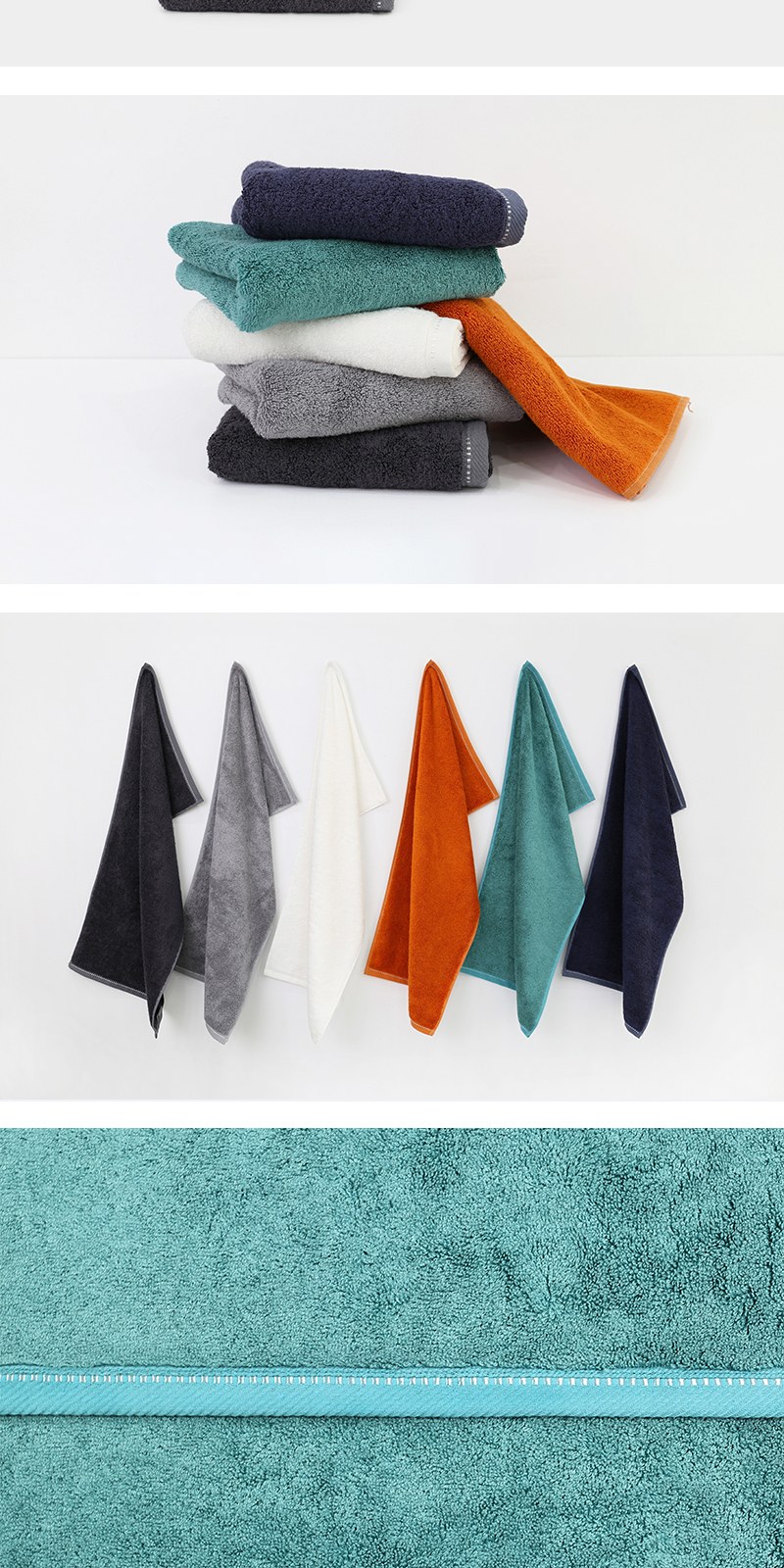 송월타올 솔리드뱀부 200g (뱀부얀/40*80cm) 4매입 선물세트(박스+쇼핑백 포함) 상세 이미지