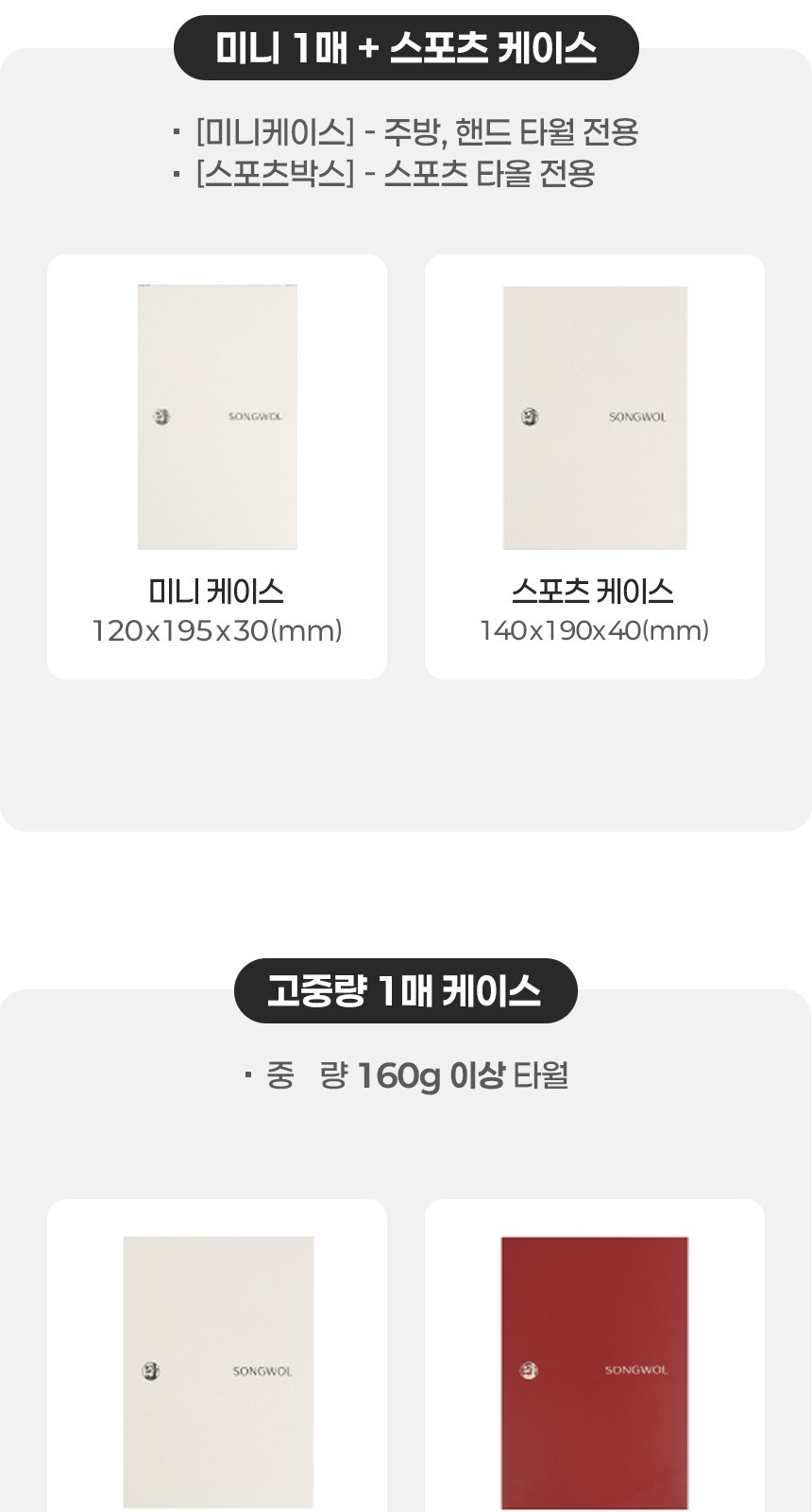 송월타올 선물이 왔어요 1매입 세트 상세 이미지