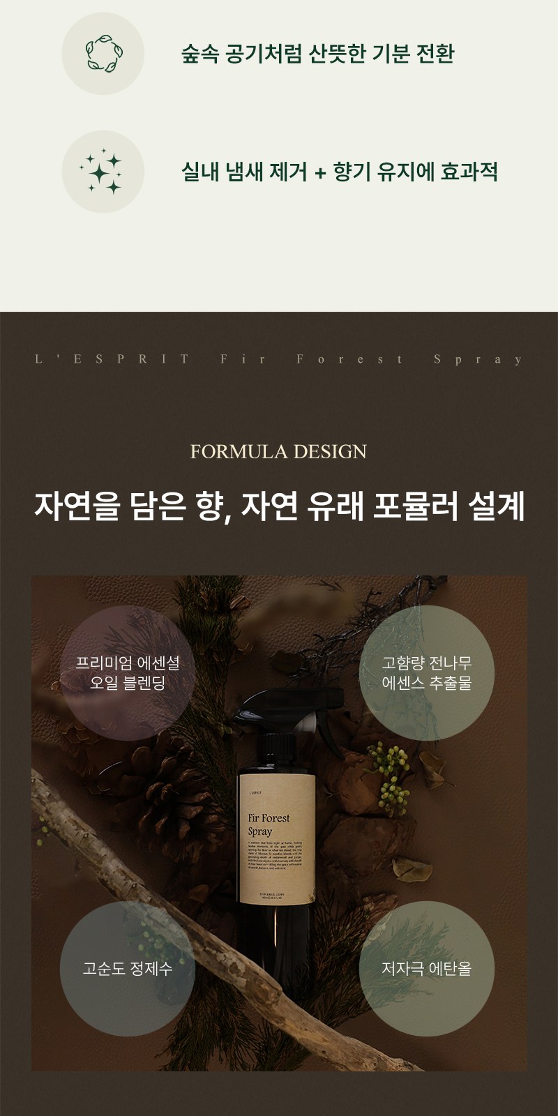 레스쁘리 고급 세트 H (체크타올 200g+포레스트 스프레이 500ml) 상세 이미지