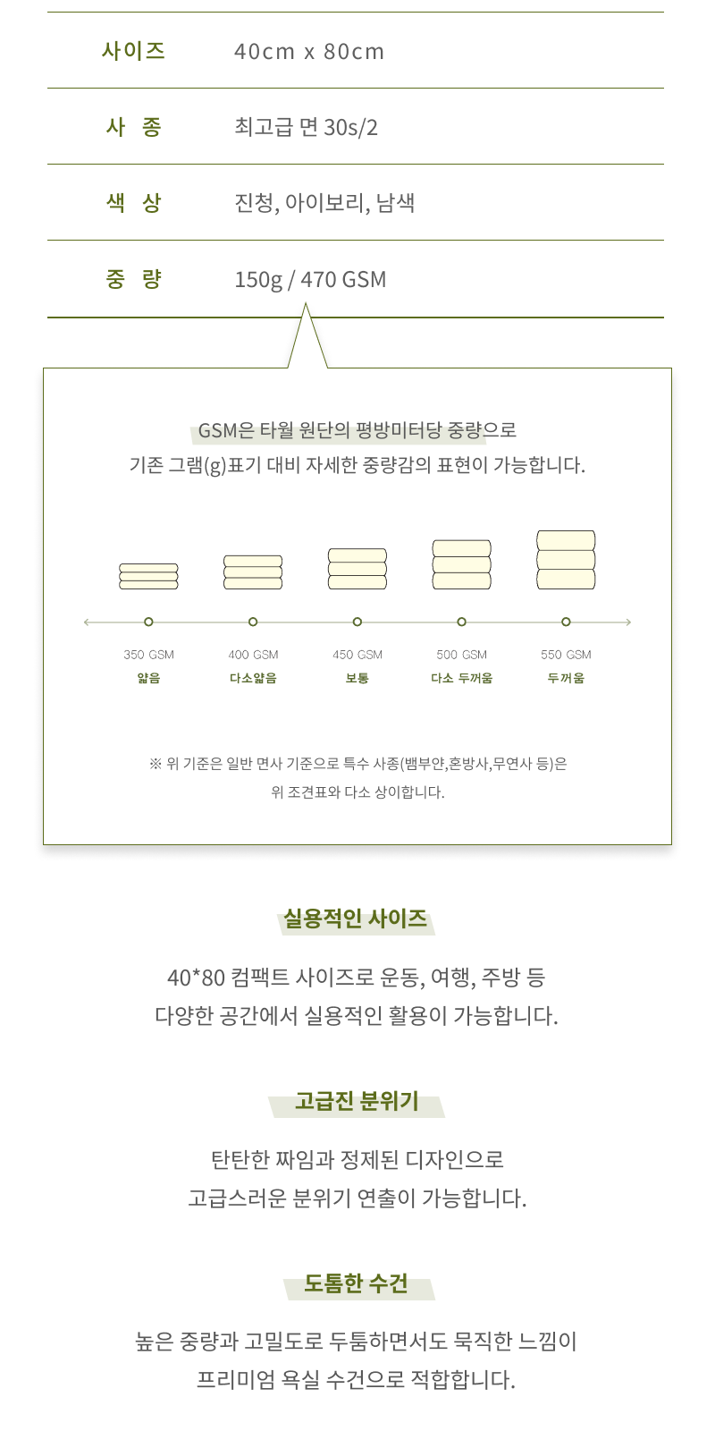 송월 카운테스마라 포라인 타올 상세 이미지