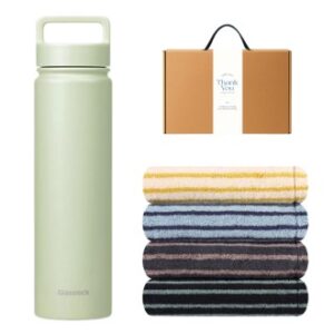 글라스락 스포티 핸들 텀블러 700ml 송월 스트라이프 호텔 핸드타월 기프트박스 선물세트