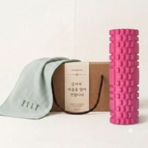엘르 스포츠 와플 20 타올 + 돌기형 폼롤러 마사지기 30cm + 기프트박스